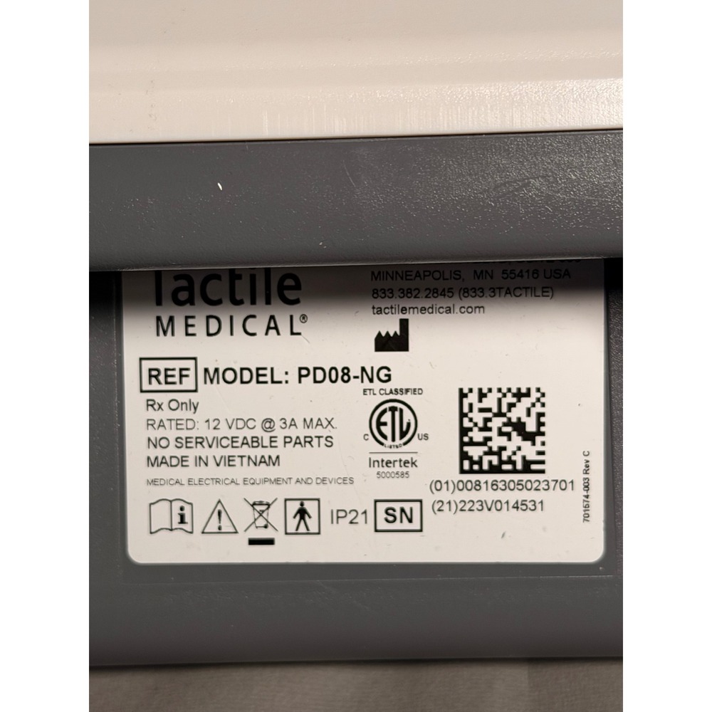 Tactile Medical Entre Plus PD08-NG Lymphedema Compression Pump Controller - Picture 3 of 7